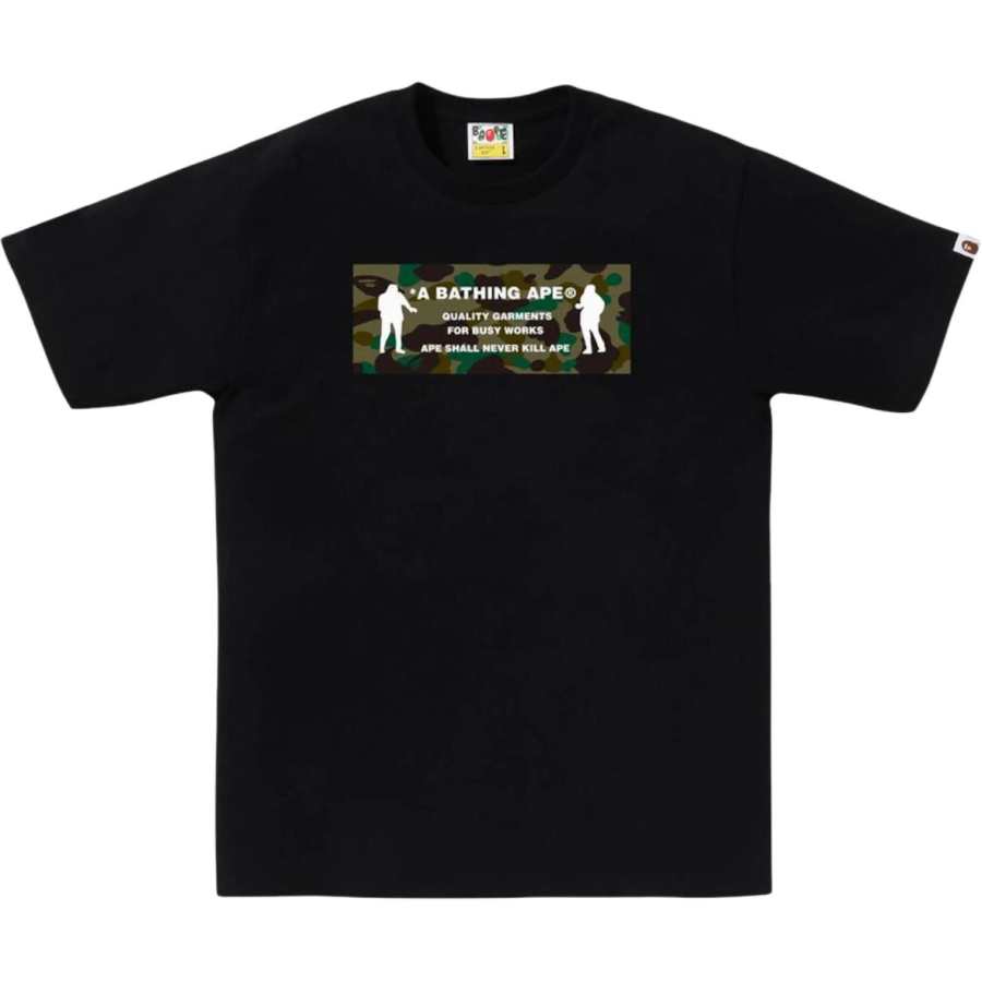 A BATHING APE Bape 1st Camo Army Name Tee