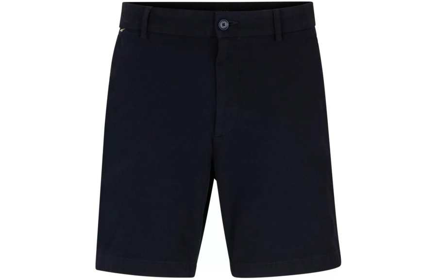 HUGO BOSS Regular Fit Regular Rise Shorts In Stretch Cotton Casual Shorts Men's Marine Blue