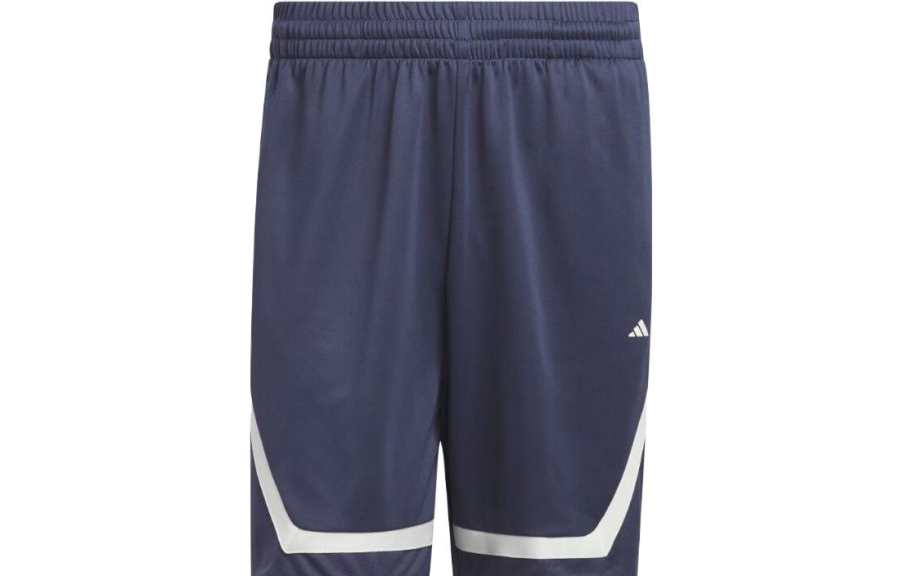 Adidas Adidas Basketball Shorts Men's Dark Navy Blue Moderate Straight Fit Pants