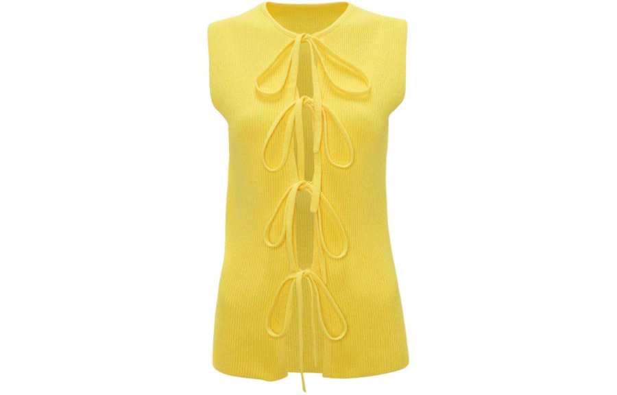 Jw Anderson lace-up ribbed-knit top