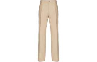 Ferragamo Pressed-crease Cotton Straight-leg Trousers