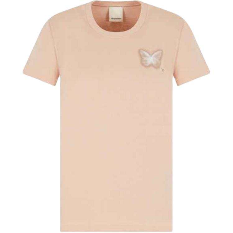 EMPORIO ARMANI Butterfly print T shirt