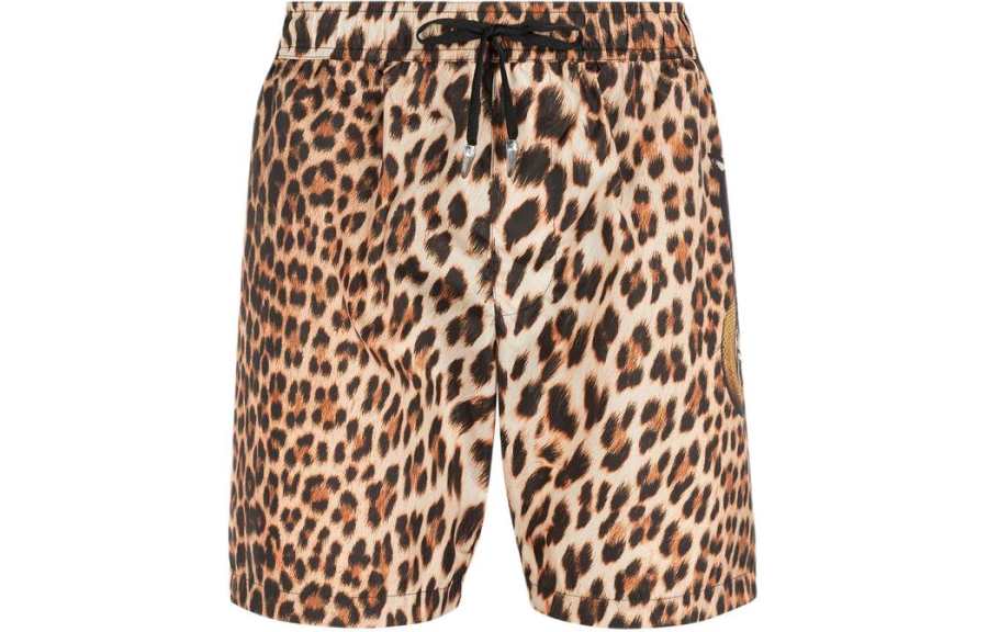 Roberto Cavalli Leopard Print Swim Shorts