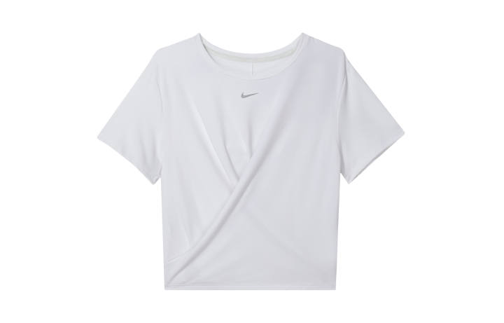 Nike Nike Dri Fit Crop Tops Women's White Crew Neck Moderate