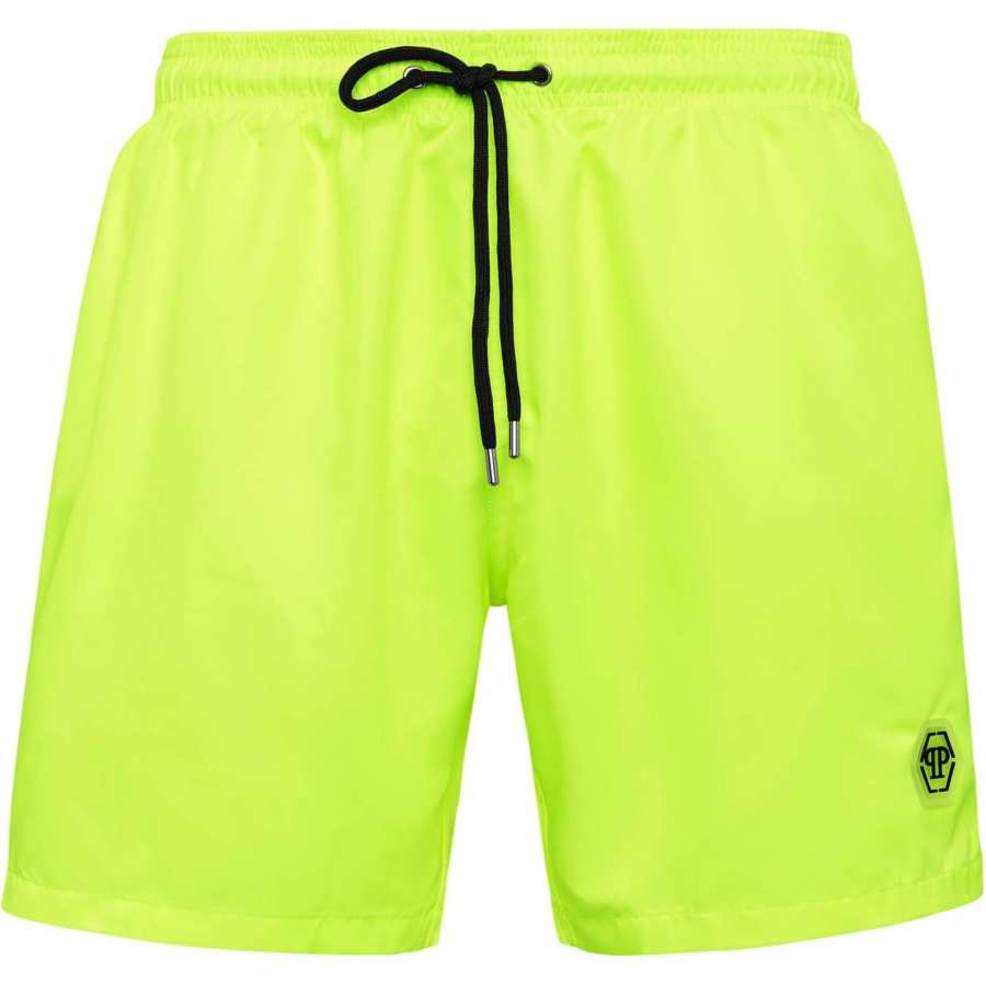PHILIPP PLEIN FW24 Beach Shorts Men's Fluorescent Yellow