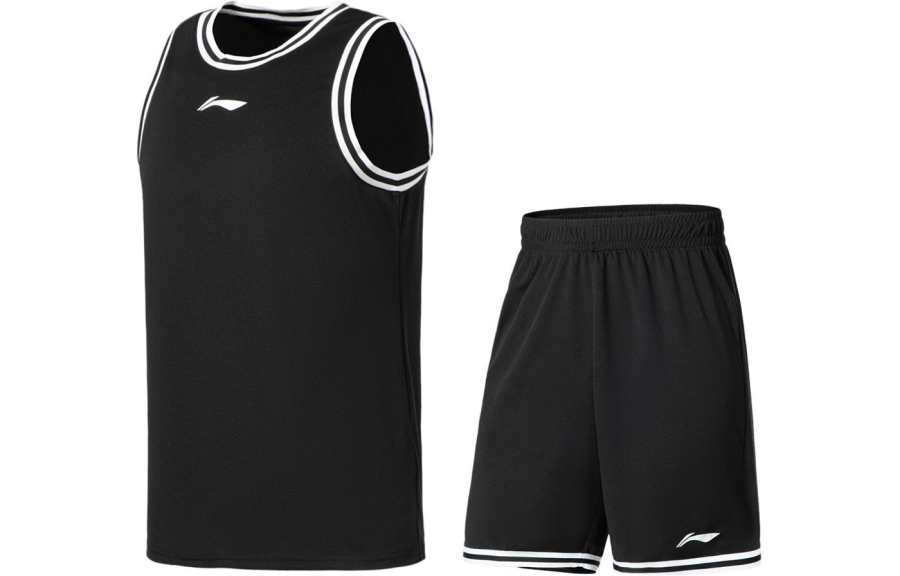 Li-Ning Li Ning Basketball Collection Casual Sportswear Men's Black/Black And White Webbing