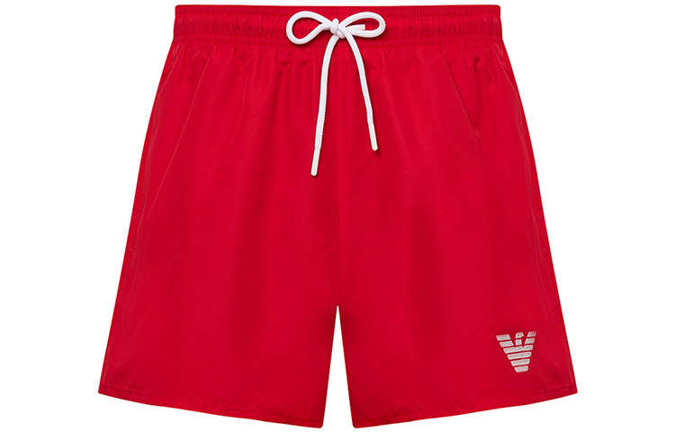 EMPORIO ARMANI SS24 Beach Shorts Men's Red