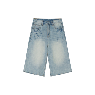 FORNINES Denim Shorts Unisex Moderate