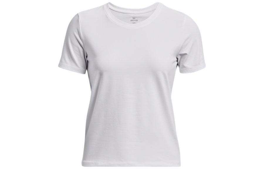 Under Armour T Shirts Women's White Crew Neck Moderate Straight Fit