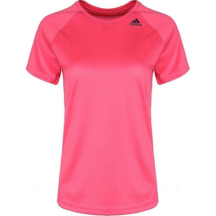Adidas Adidas T Shirts Women's Pink Crew Neck Moderate