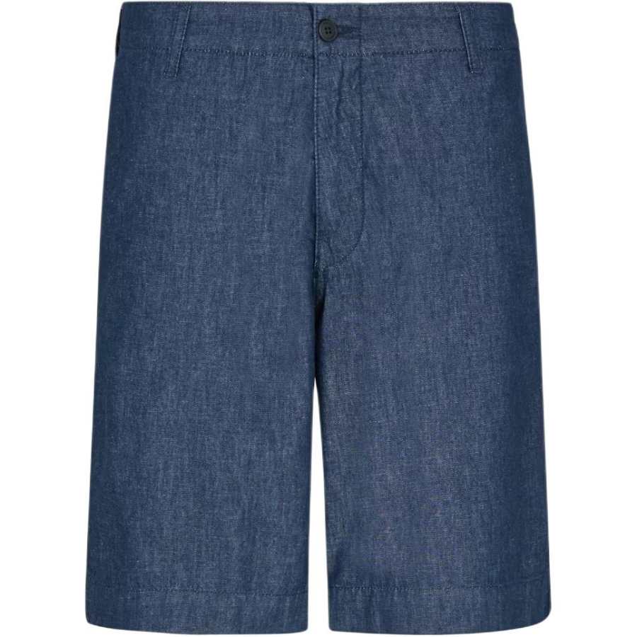 EMPORIO ARMANI Asv Chambray Denim Bermuda Shorts From The Peace Capsule Collection