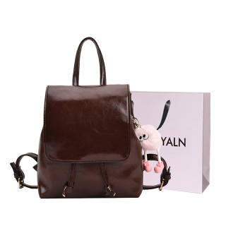 LOUIS ROYALN Pu Backpack Regular Women's Brown/Silver/Black/White/Pink
