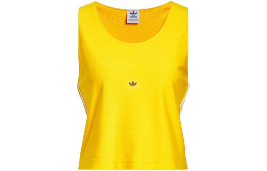 Adidas Originals Tank Tops Women's Bright Yellow Crew Neck Moderate Other