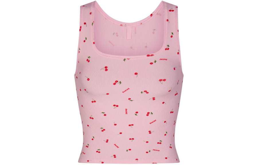 Skims Valentine's Day Collection Tank Top Women's CHERRY BLOSSOM PRINT/Cherry Blossom