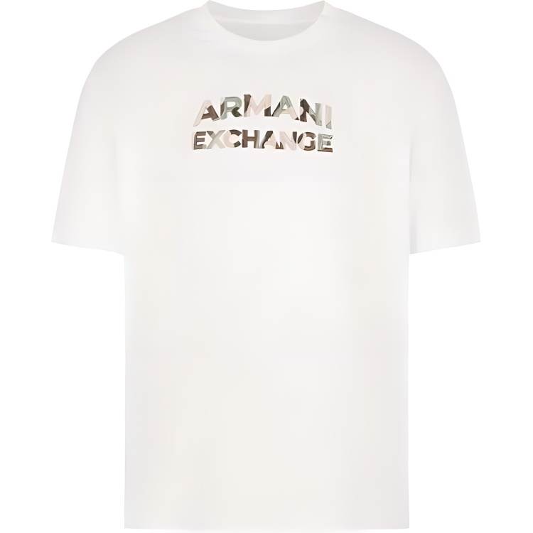ARMANI EXCHANGE Camouflage-logo Cotton T-shirt
