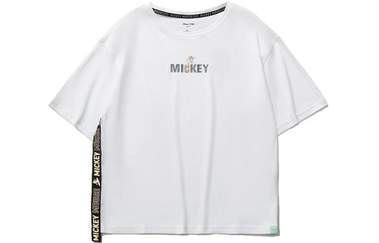 Li-Ning Li Ning x Disney Mickey Mouse Collection Training Collection T Shirt Women's Standard White