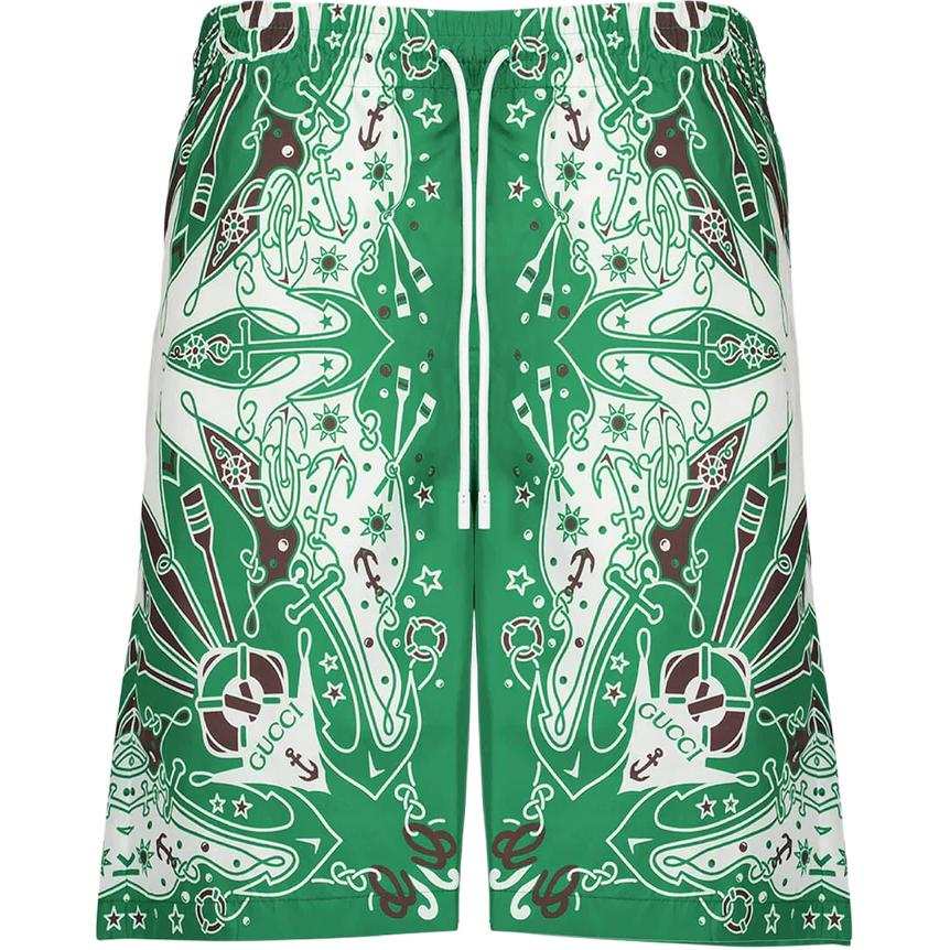 GUCCI Logo-print Drawstring Swim Shorts