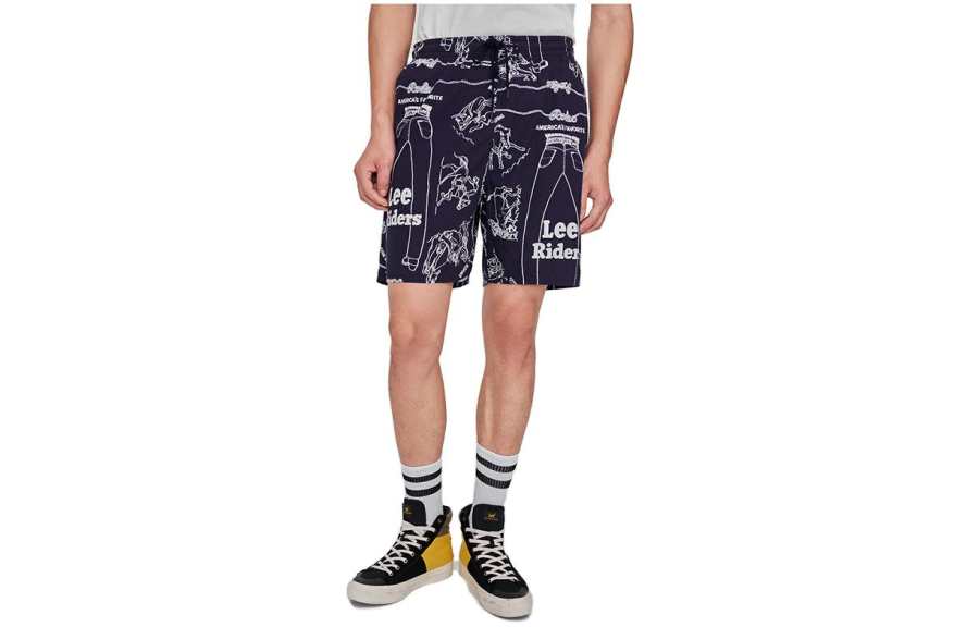 Lee Lee Casual Shorts Men's Navy Blue Moderate