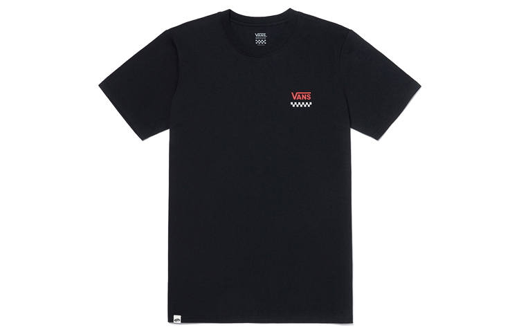 Vans T Shirts Women's Black Crew Neck Moderate Straight Fit