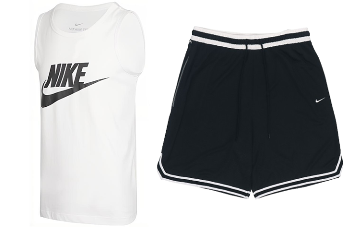 Nike Nike Casual Sportswear Men's White+Black Crew Neck Moderate