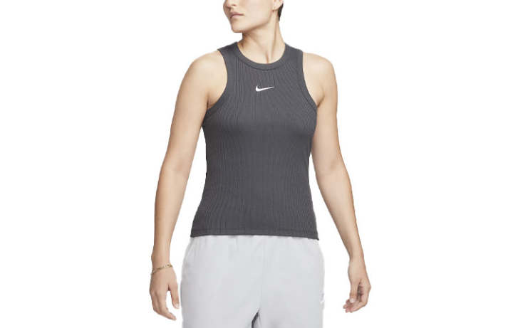 Nike Nike Tank Tops Women's Gray Crew Neck Moderate Straight Fit