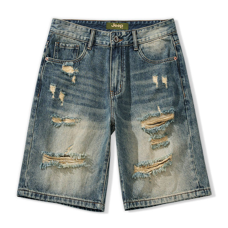Jeep Denim Shorts Unisex Vintage Blue