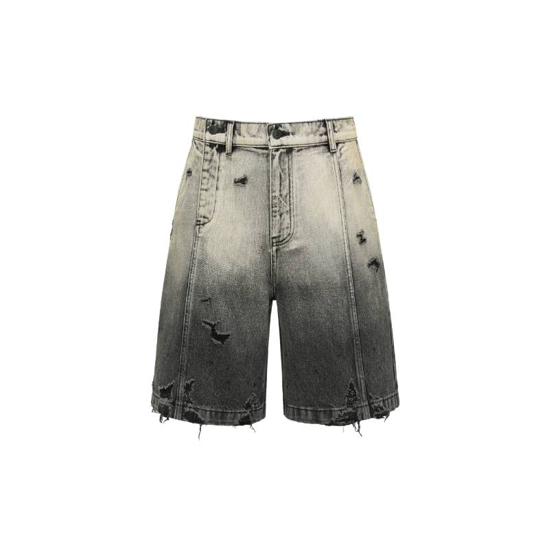 Feng Chen Wang Feng Chen Wang Gradient effect Denim Shorts