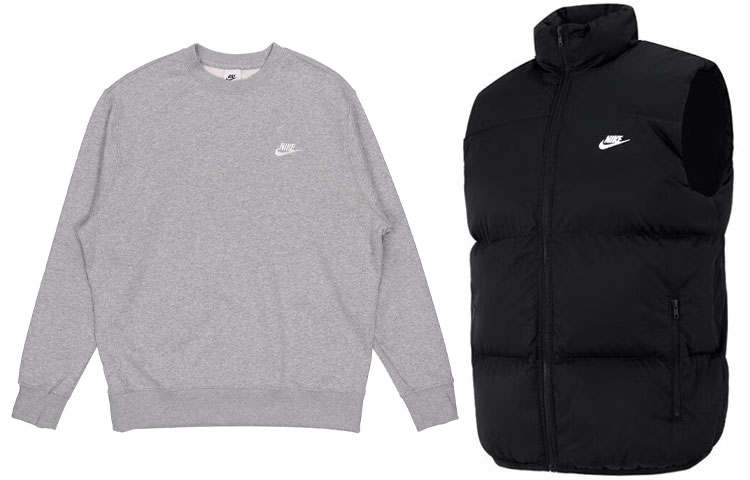 Nike Nike Casual Sportswear Men's Gray+Black Stand Collar Moderate