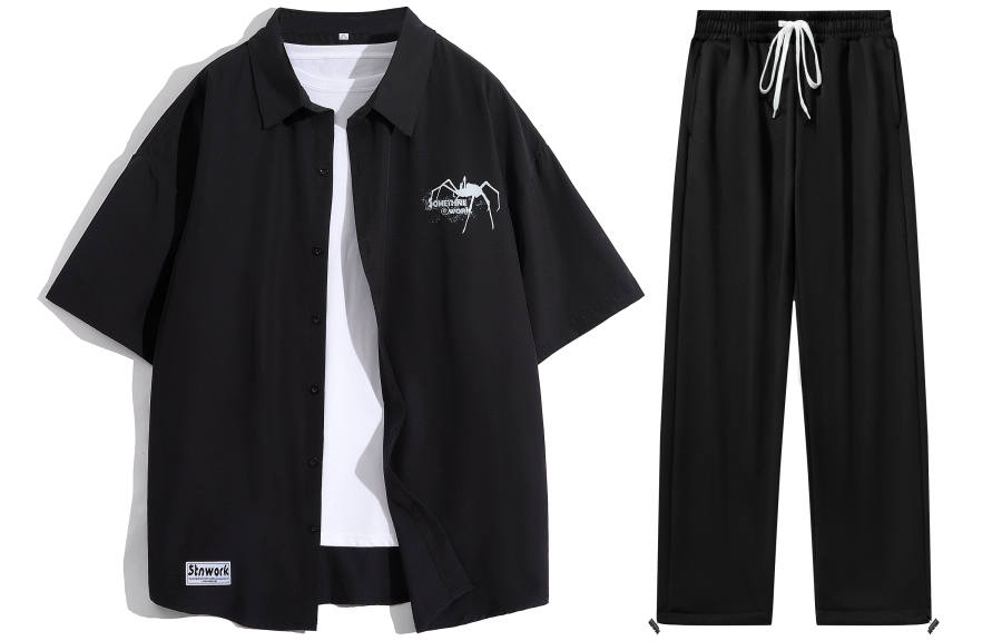 STNW STNW Shirt Matching Sets Men's Lapel Moderate