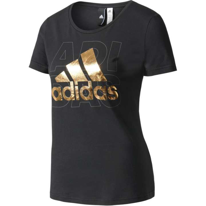 Adidas Adidas T Shirts Women's Black Crew Neck Moderate