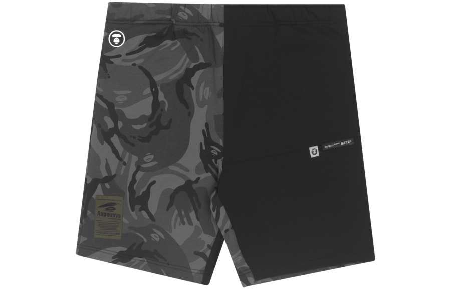 Aape Aape Casual Shorts Men's Black Camouflage