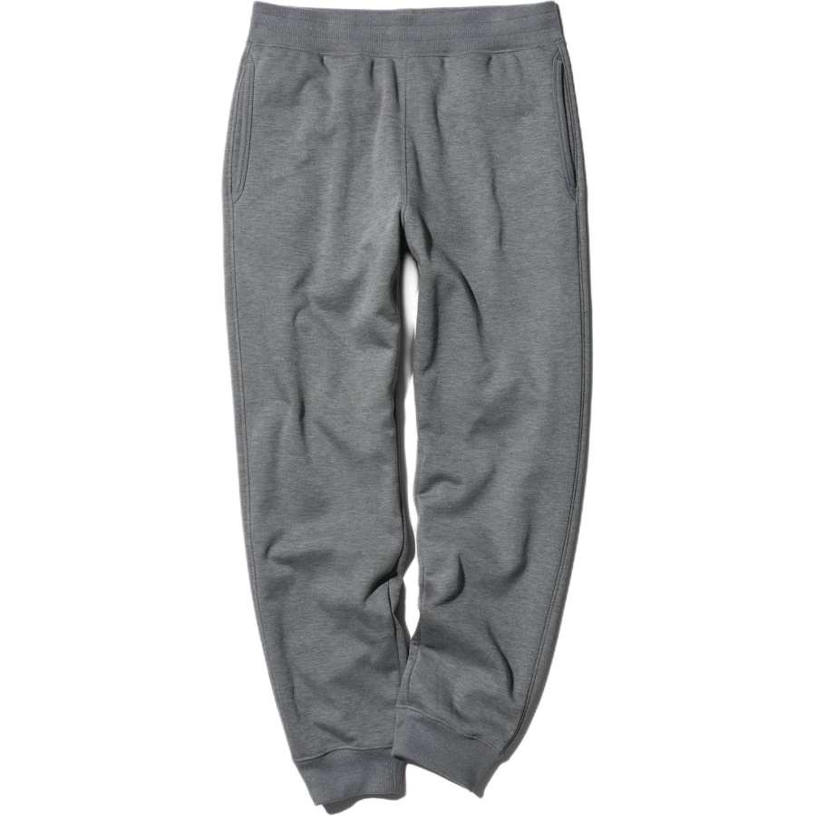 UNIQLO Minimalist Style Comfortable Thermal Elastic Cuff Thickened And Fleece Lined Casual Pants Men's Asphalt Gray