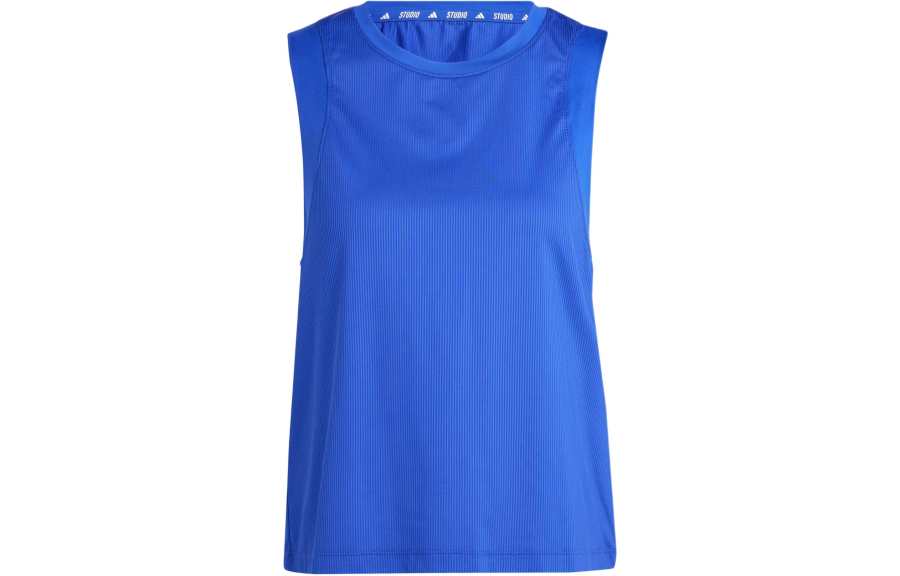 Adidas Adidas Tank Tops Women's Blue Crew Neck Moderate Straight Fit