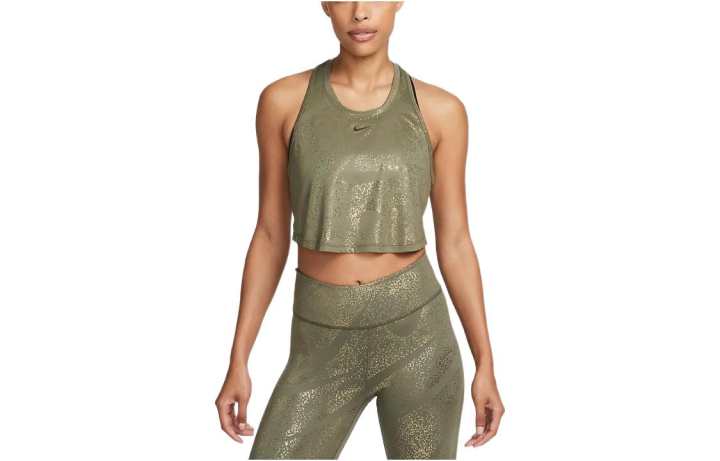 Nike Nike Tank Tops Women's Olive Green Crew Neck Moderate Racerback