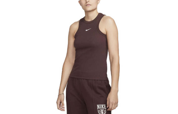 Nike Nike Tank Tops Women's Brown Crew Neck Moderate Straight Fit