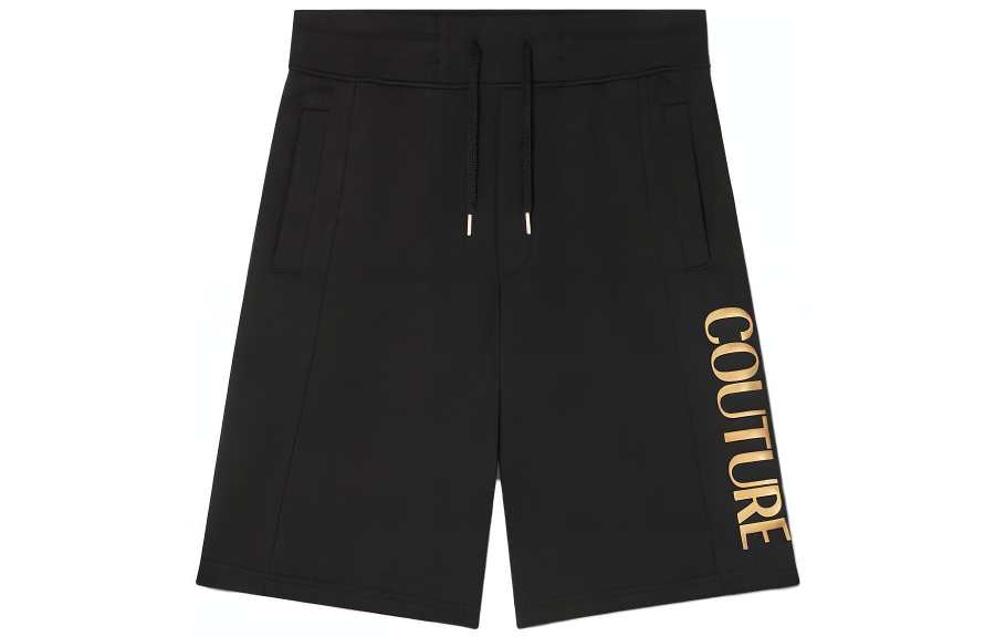 VERSACE JEANS COUTURE Logo Sweat Shorts Casual Shorts Men's Black