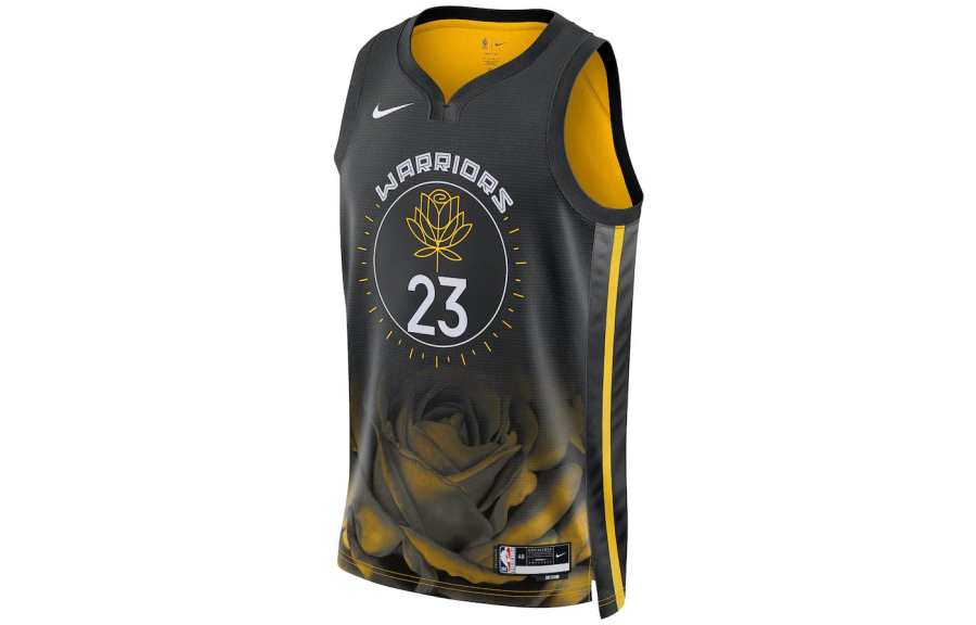 Nike Nike Basketball Jerseys Unisex Black Gold Moderate Straight Fit