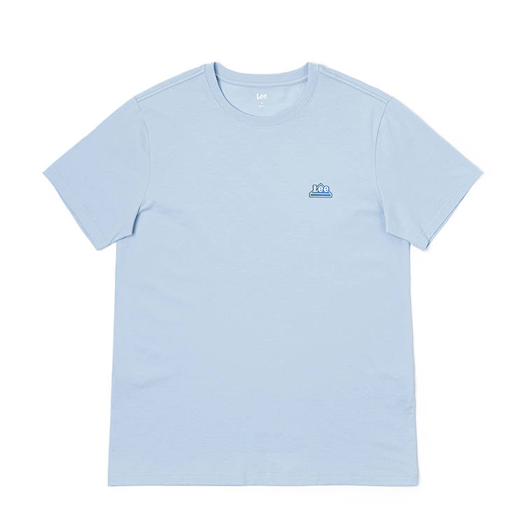 Lee Lee T Shirts Men's Sky Blue Crew Neck Moderate