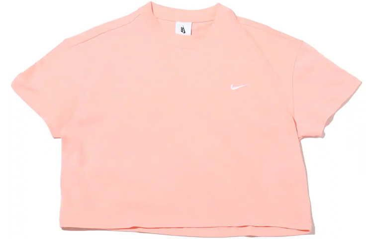 Nike Nike T Shirts Women's Bleached Coral Red Crew Neck Moderate