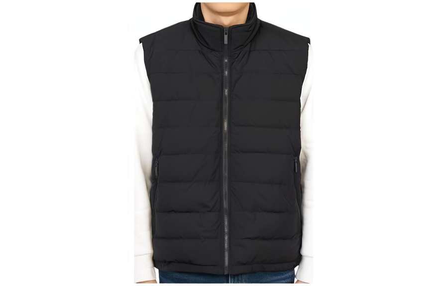 THOM BROWNE THOM BROWNE Vests Men's Black Stand Collar Other
