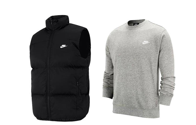 Nike Nike Casual Sportswear Men's Black+Gray Stand Collar Moderate
