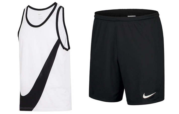 Nike Nike Casual Sportswear Men's White+Black Crew Neck Moderate