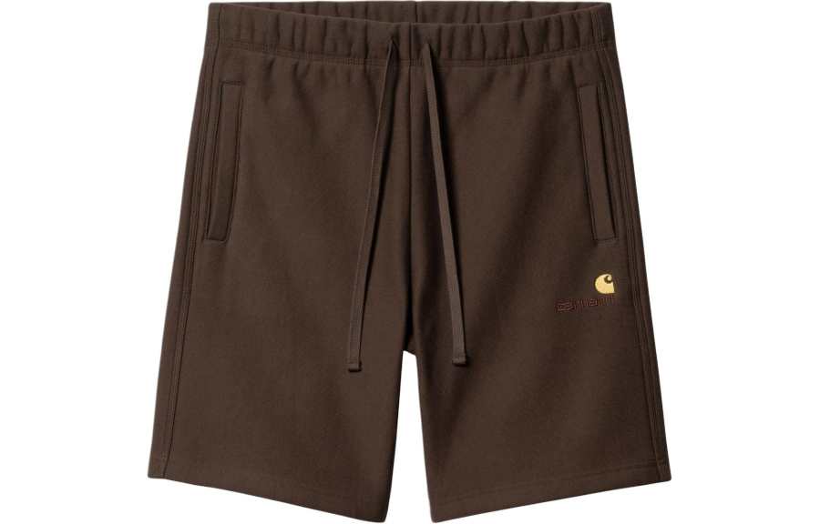 Carhartt WIP American Script Sweat Short Casual Shorts Men's Brown