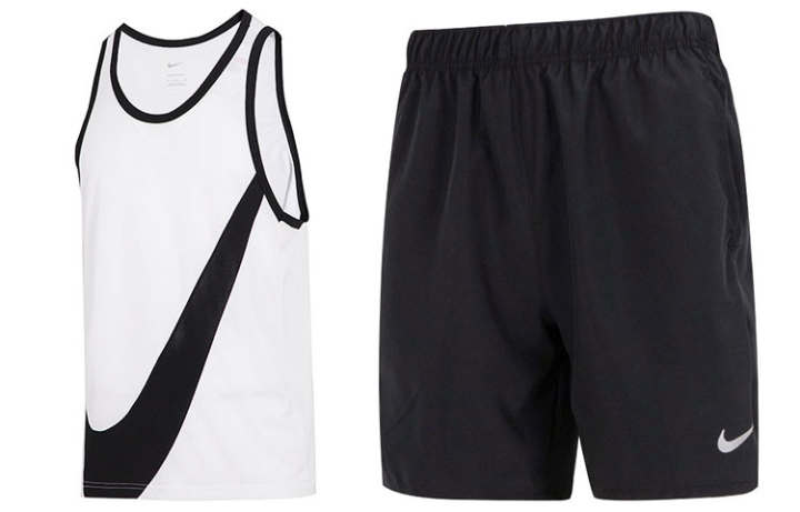 Nike Nike Casual Sportswear Men's White+Black Crew Neck Moderate