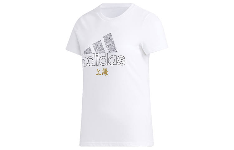 Adidas Adidas T Shirts Women's White Crew Neck Moderate Straight Fit