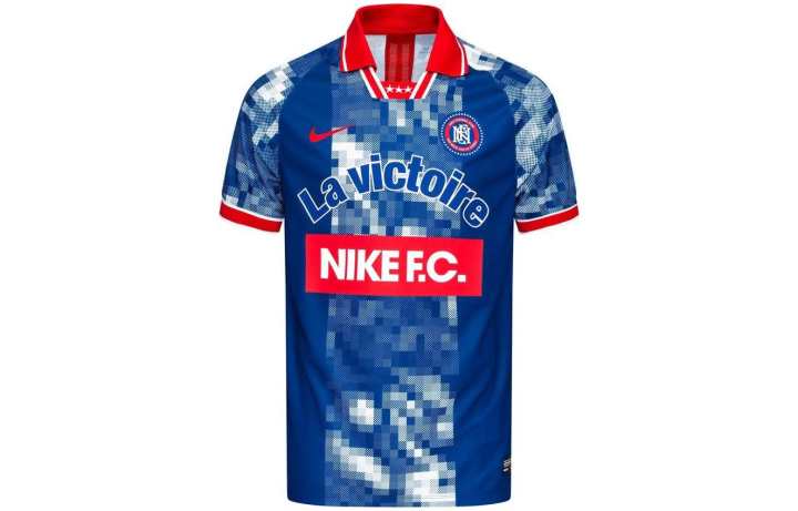 Nike Nike Soccer Jerseys Men's Blue Moderate Straight Fit