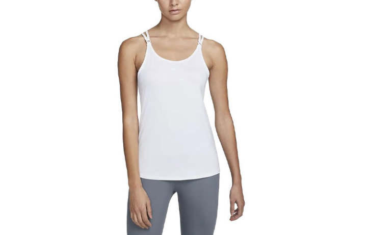 Nike Nike Tank Tops Women's White Collarless Moderate Halter Neck