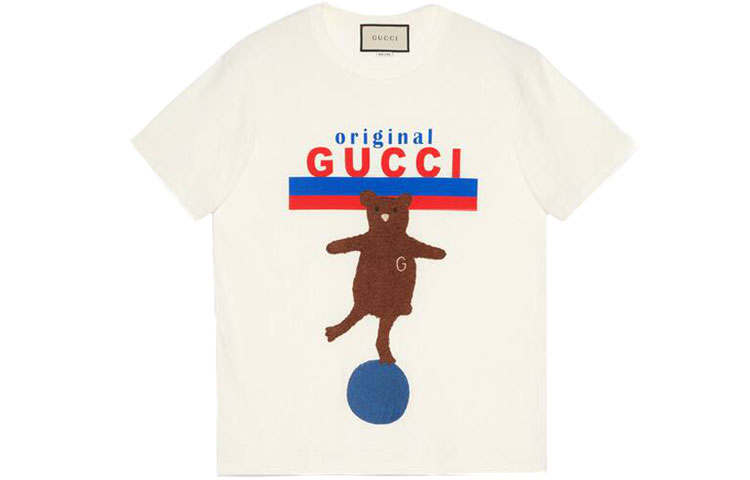 GUCCI Regular Sleeve T Shirt Women's Warm White