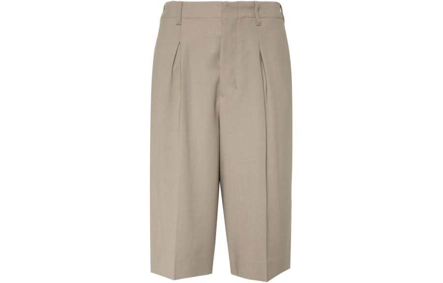 AMIPARIS Ami Paris Faille High Waisted Knee Length Shorts