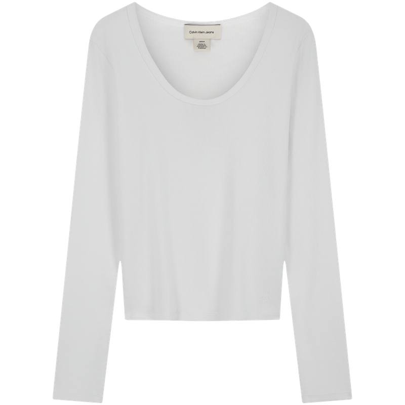 CALVIN KLEIN Regular T Shirt Women's YAA Moon White